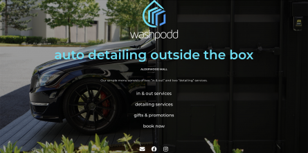 washpodd website desktop screenshot